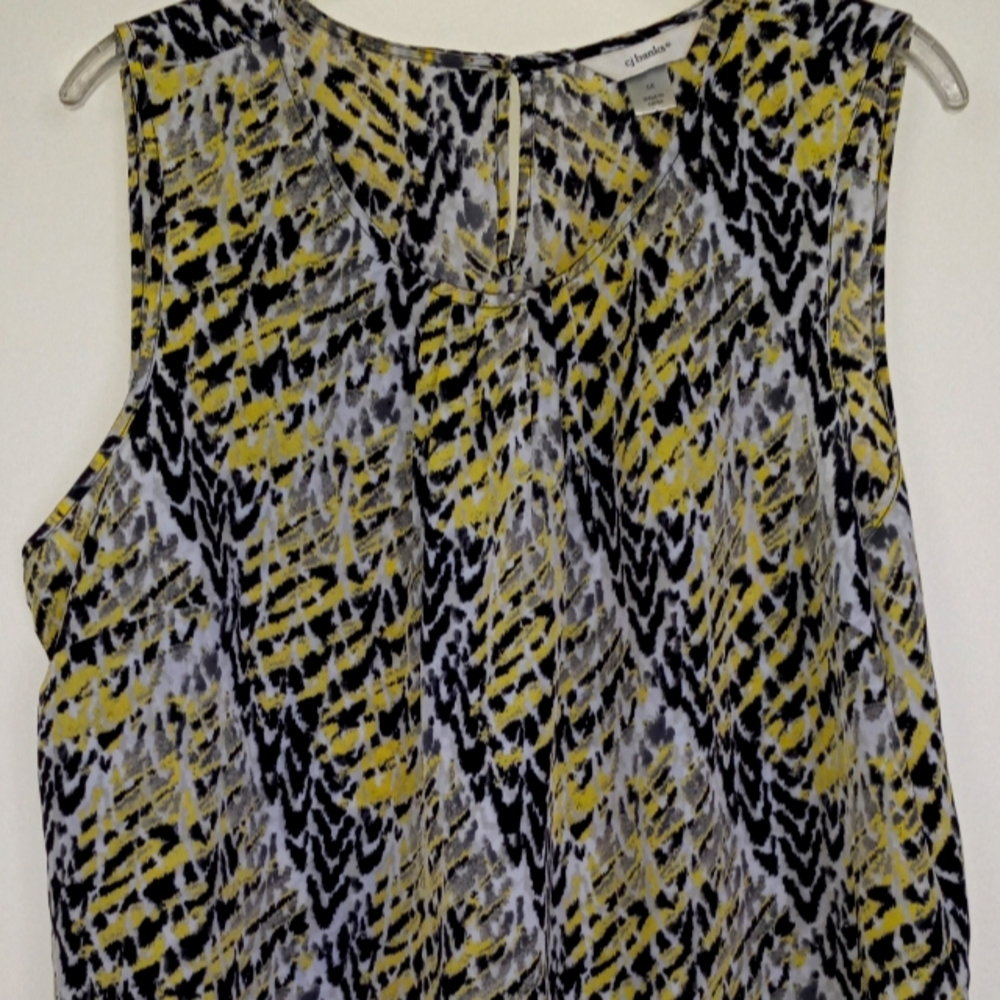 CJ Banks sleeveless animal print Sleeveless Top Size 1X